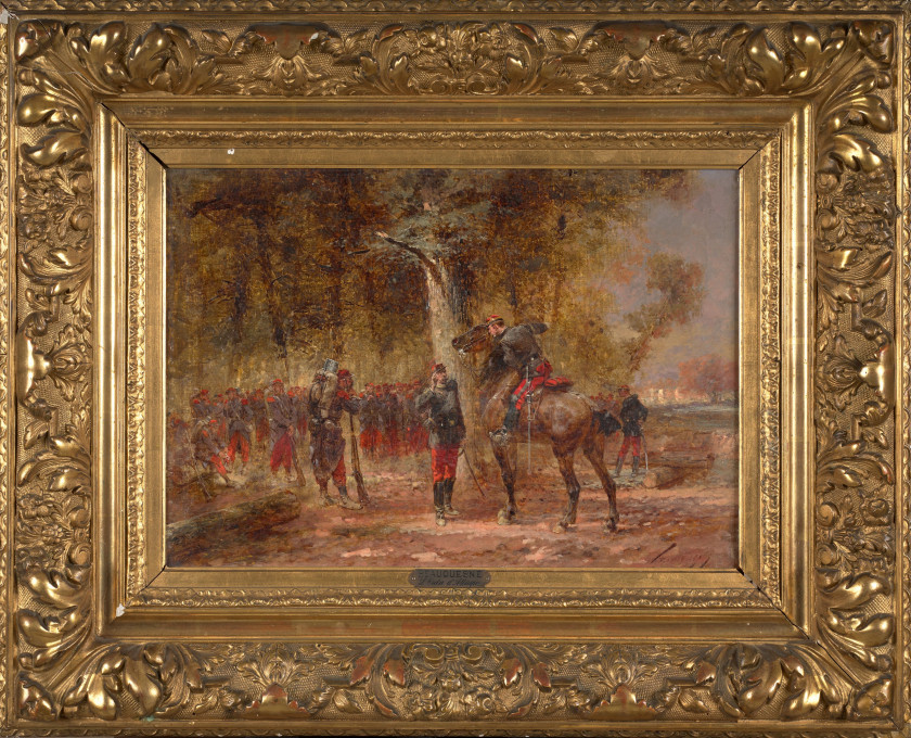 Wilfrid Constant BEAUQUESNE Rennes, 1847 - Montgeron, 1913 L'ordre d'attaque