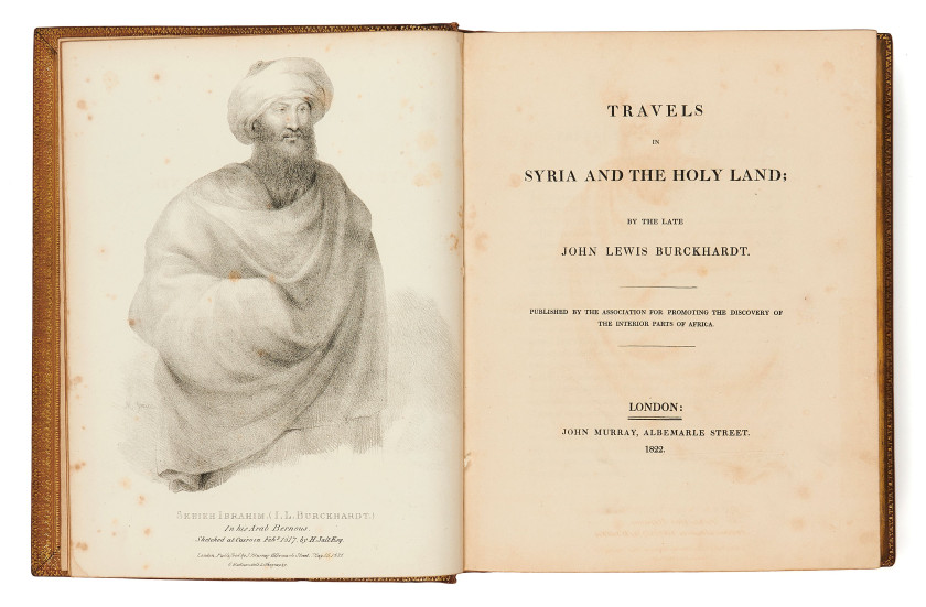 BURCKHARDT (John Lewis)  Travels in Syria and the Holy Land.  Londres, John Murray, 1822.