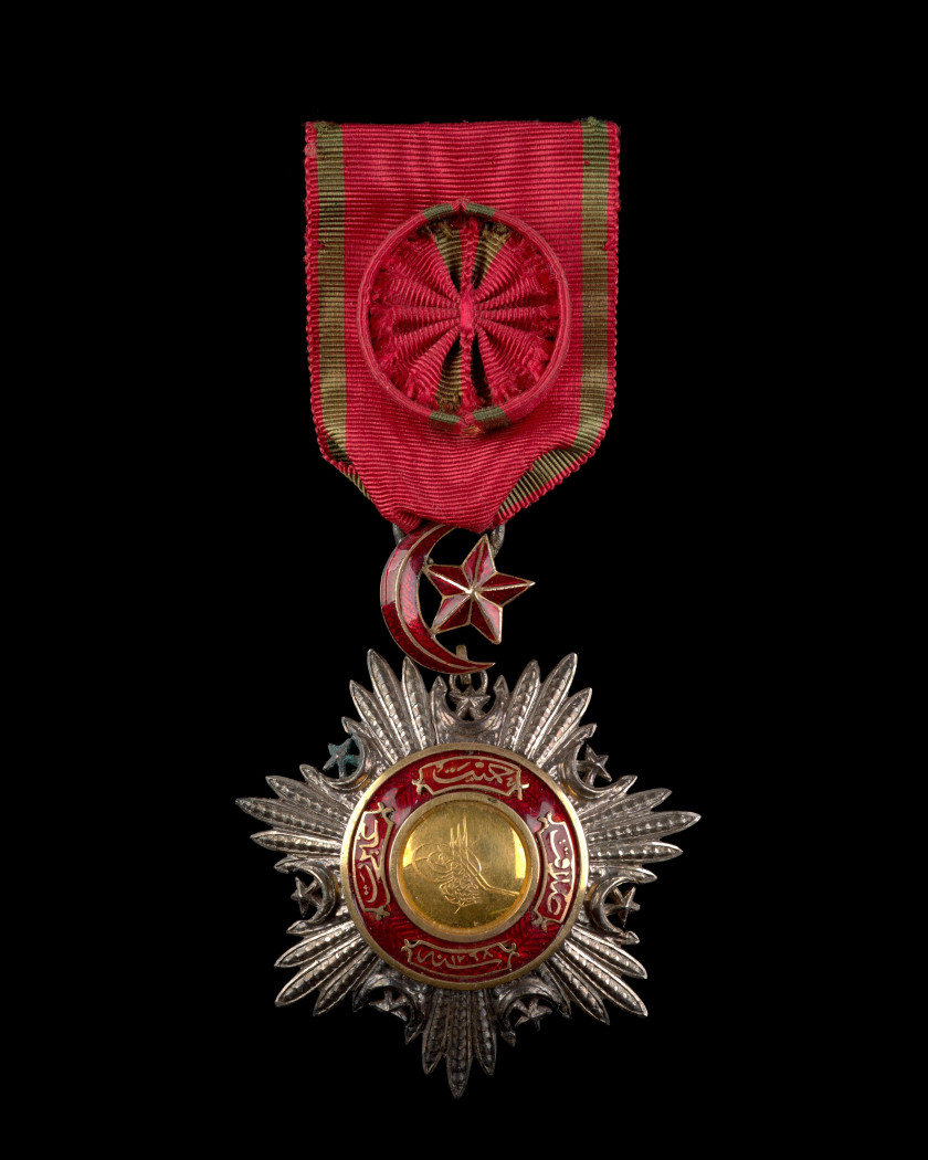 EMPIRE OTTOMAN  ORDRE DU MEDJIDIE  Étoile d'officier de Charles de Bonnières