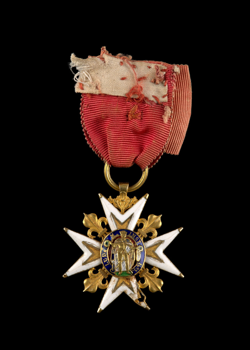 FRANCE  ORDRE ROYAL ET MILITAIRE DE SAINT-LOUIS  Croix de chevalier d'époque Louis XVI