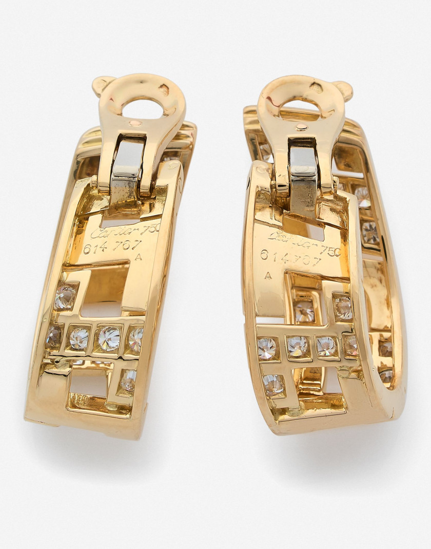 CARTIER  Paire de clips d'oreilles "Olympe"