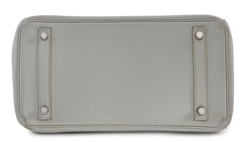 HERMÈS 2011  Sac BIRKIN 30  Veau Togo gris Garniture métal argenté palladié  BIRKIN 30 bag Grey Togo calfskin leat...