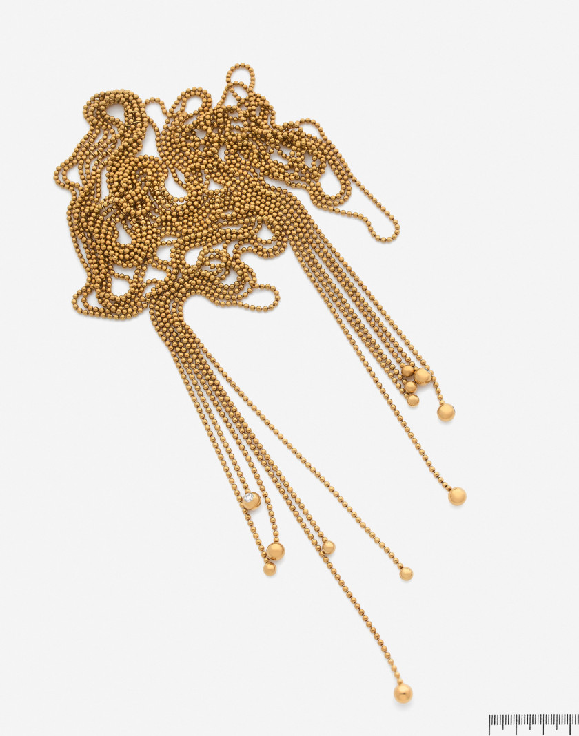 CARTIER  Long collier cravate "Perruque"