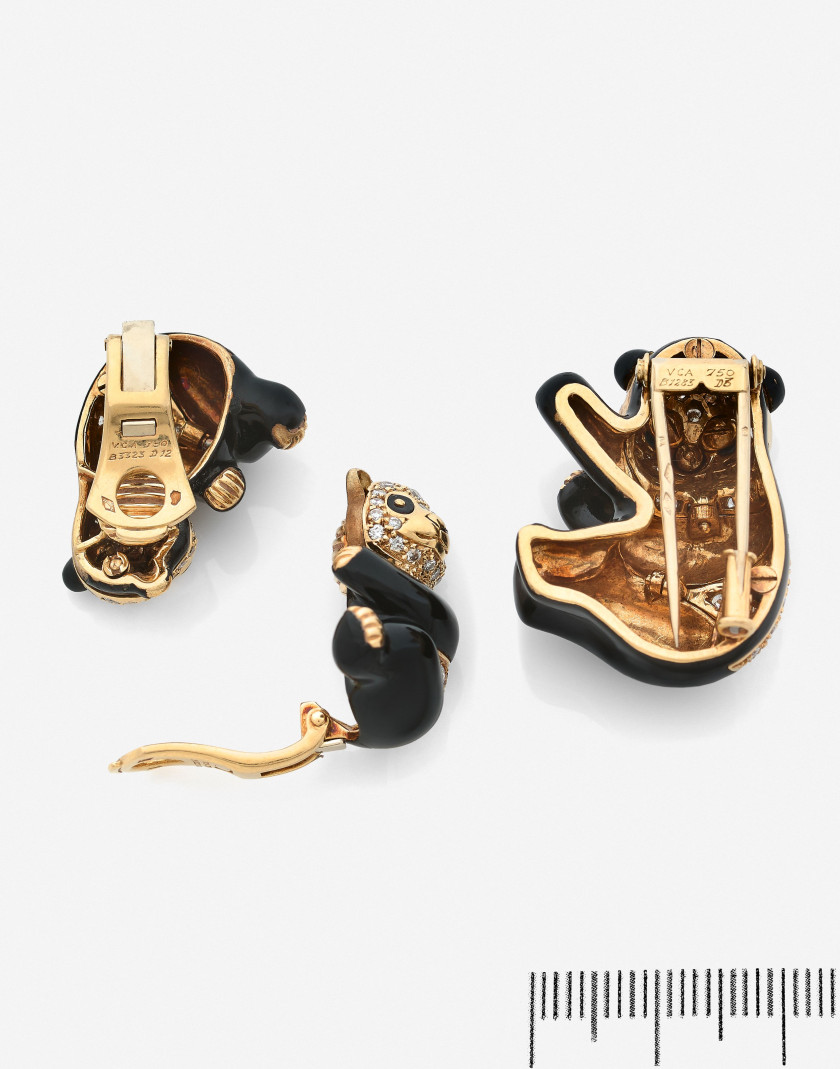 VAN CLEEF & ARPELS  Demi-parure "Panda"