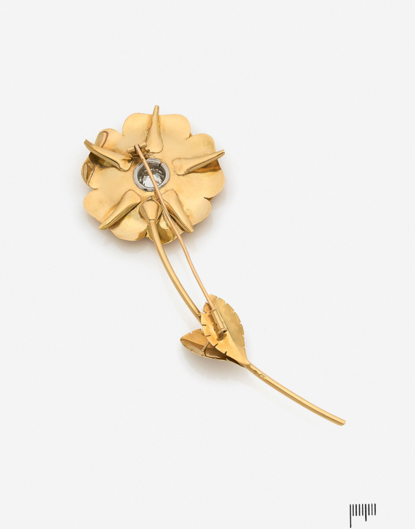 ¤ 0 Grande broche fleur