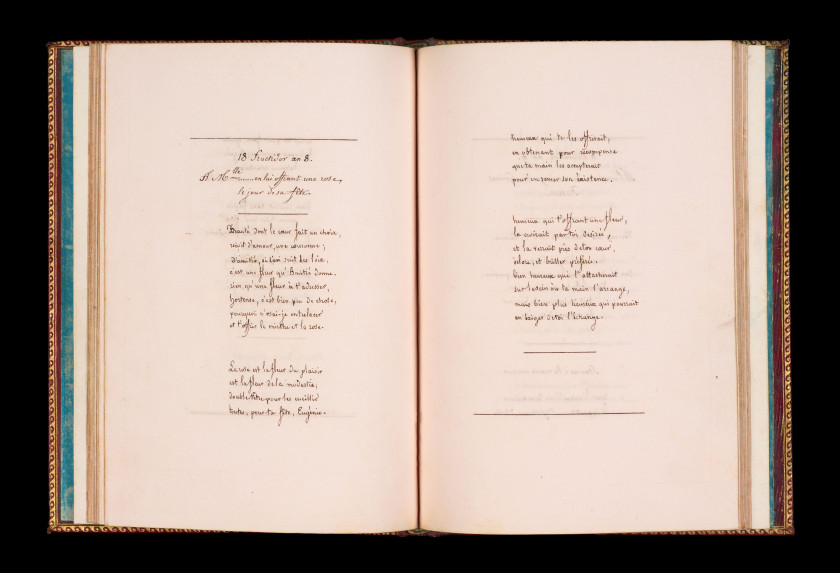 [MANUSCRIT.– JUNOT (Jean Andoche)]  Ensemble de poèmes et pièces manuscrits, offerts au général Junot.  [Juillet 1800-Mars 1802]