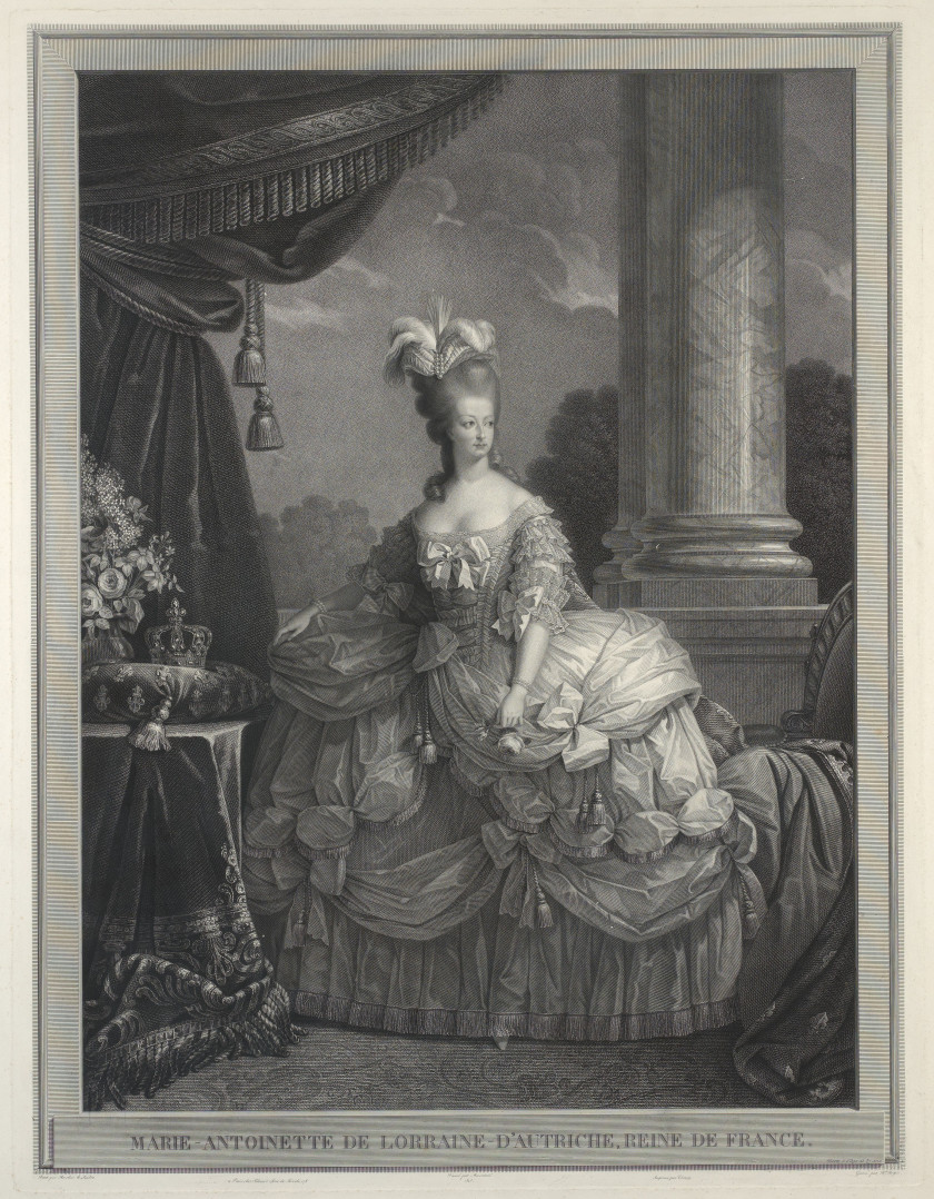 ENSEMBLE DE DEUX ESTAMPES FIGURANT LOUIS XVI & MARIE-ANTOINETTE