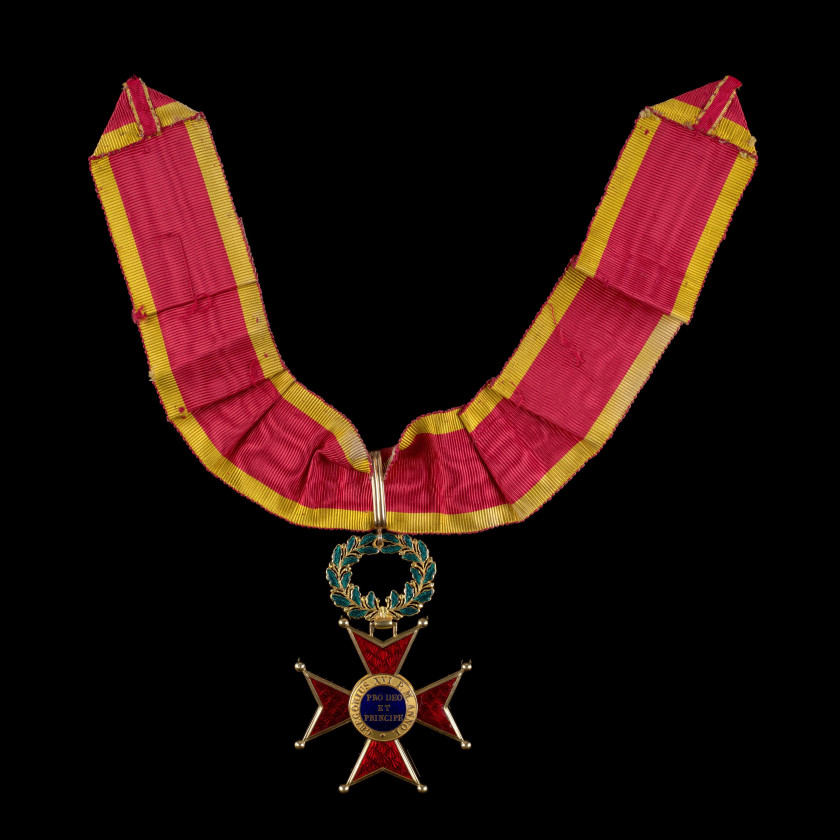 VATICAN  ORDRE DE SAINT GRÉGOIRE LE GRAND  Étoile de commandeur du 2e modèle à titre civil, provenant d'Ernest de Bonnières (1825-19..