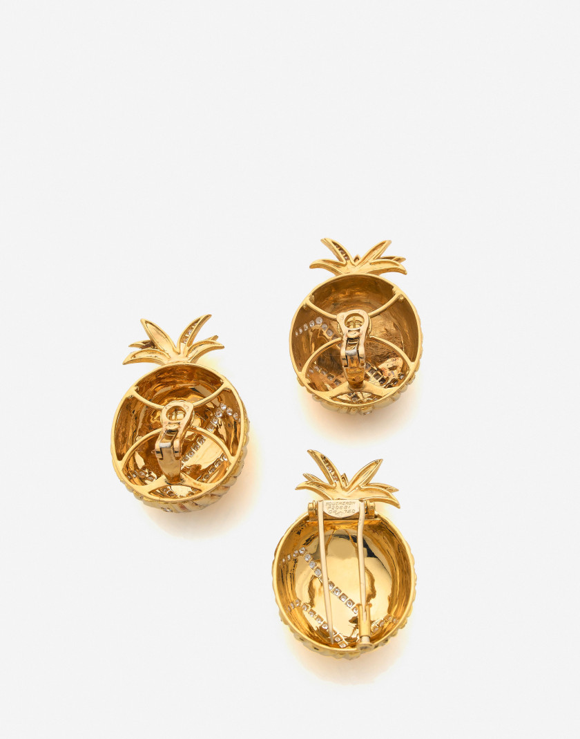 BOUCHERON  Demi-parure "Ananas"