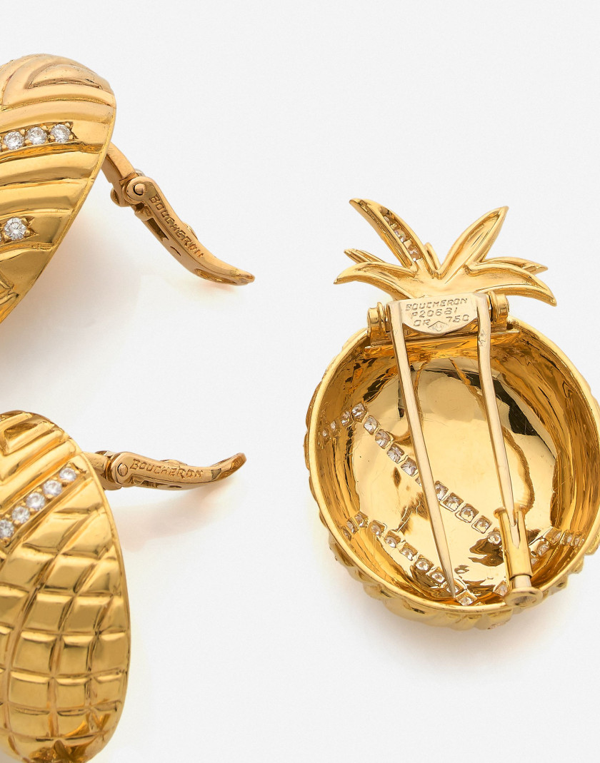 BOUCHERON  Demi-parure "Ananas"