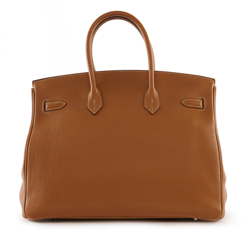 HERMES Sac BIRKIN en cuir gold