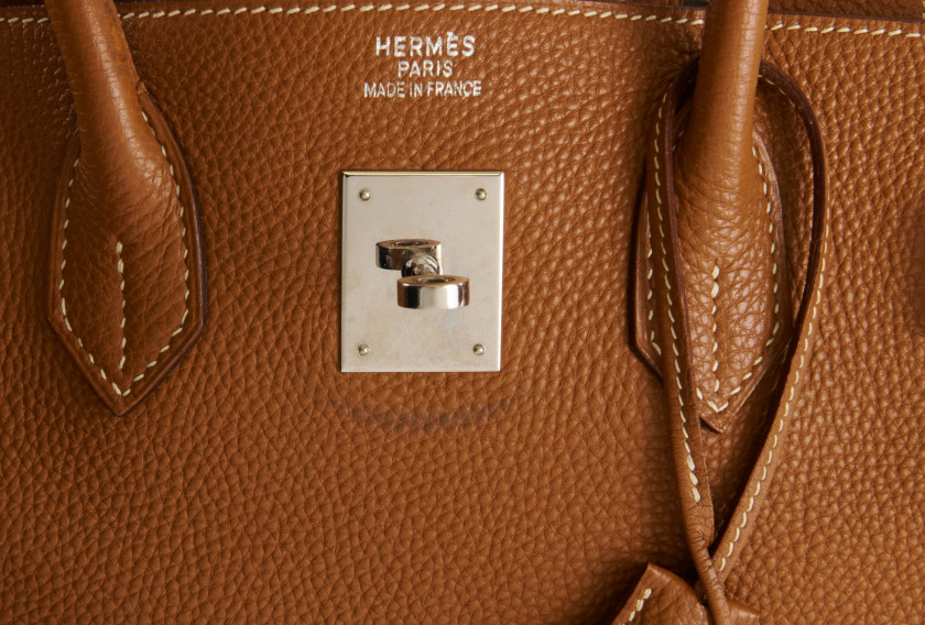 HERMES Sac BIRKIN en cuir gold