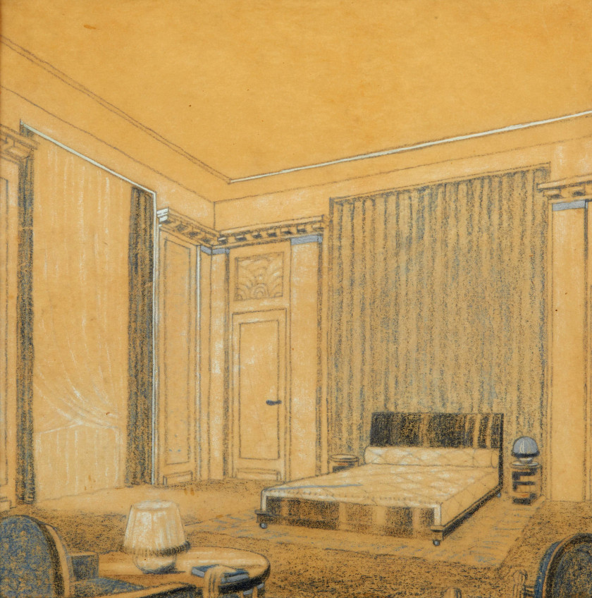 Jacques Émile RUHLMANN (1879-1933) Projet d’étude pour une chambre