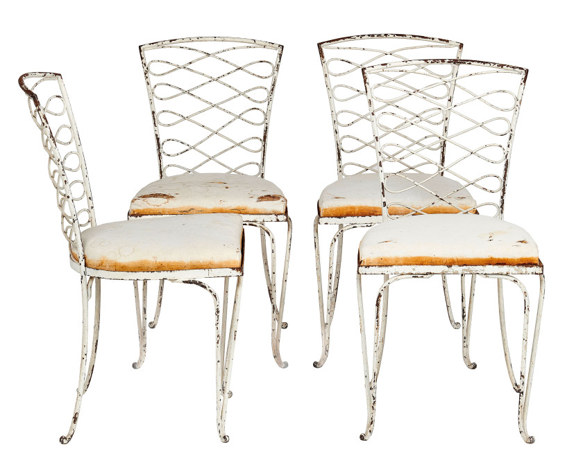 René PROU (1887-1947) Suite de quatre chaises