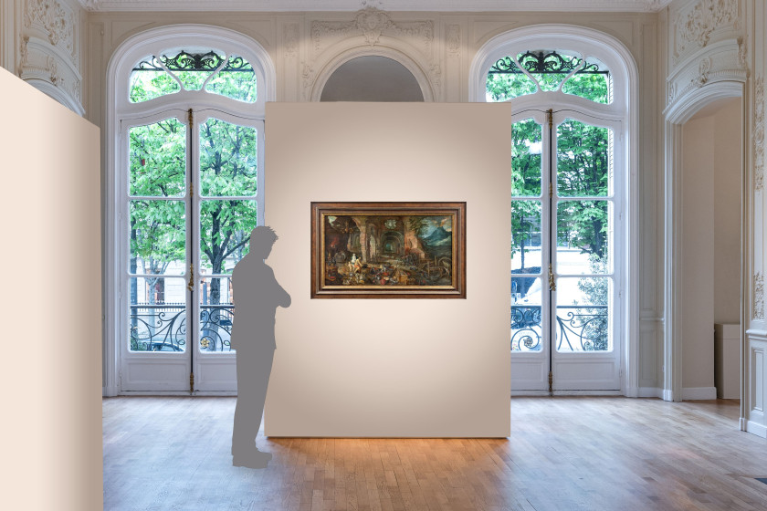 Ecole flamande du XVIIe siècle  Atelier de Jan Brueghel I avec la collaboration de Frans Francken II pour les figures  Allégorie du...