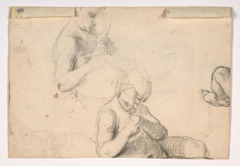 Francesco VANNI Sienne, 1563 - 1610 Etude de sainte aux bras attachés dans le dos Crayon noir