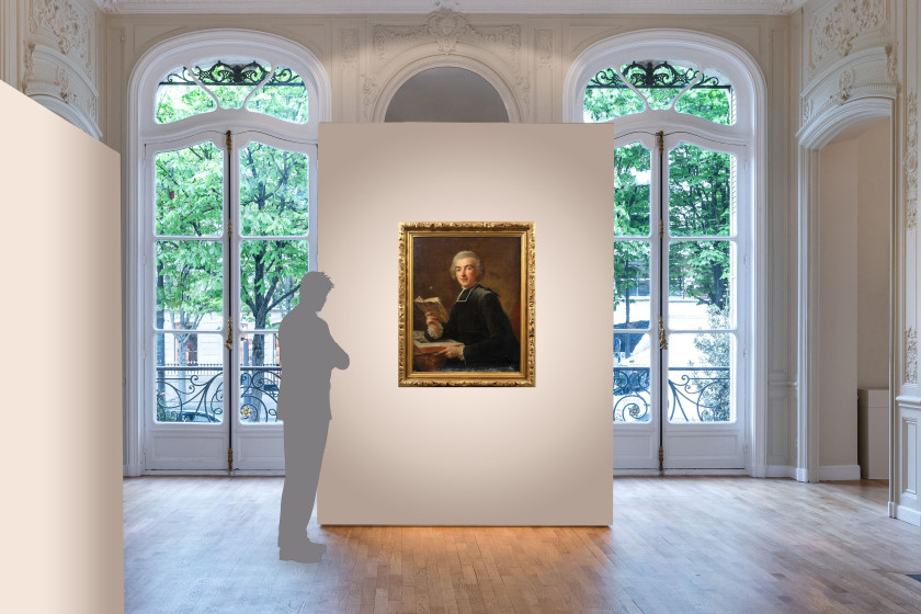 Louise Elisabeth VIGEE LE BRUN Paris, 1755 - 1842 Portrait d'un ecclésiastique, vraisemblablement l'abbé Giroux Huile sur toile