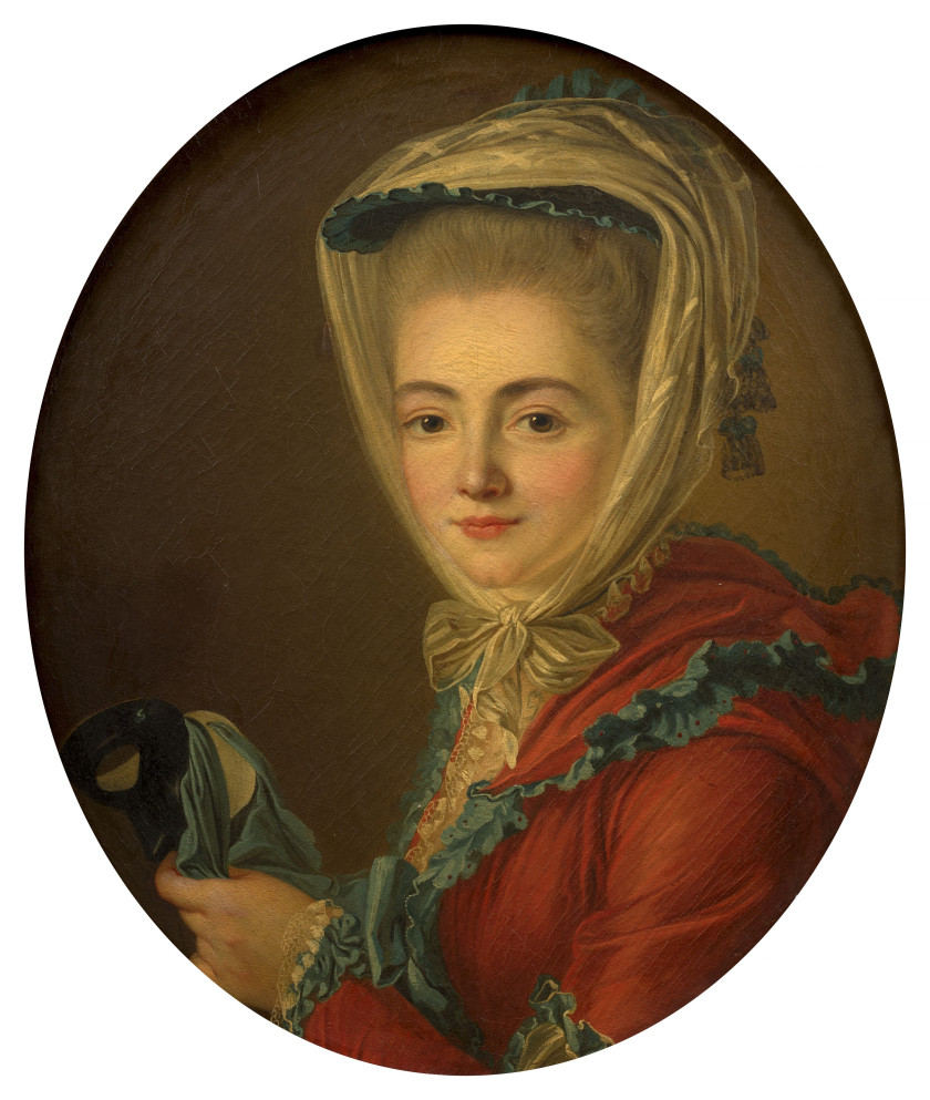 François-Bruno DESHAYS de COLLEVILLE Rouen, 1732 - 1815 Portrait présumé d'Henriette Caudron, épouse de l'artiste Huile sur toile (T.