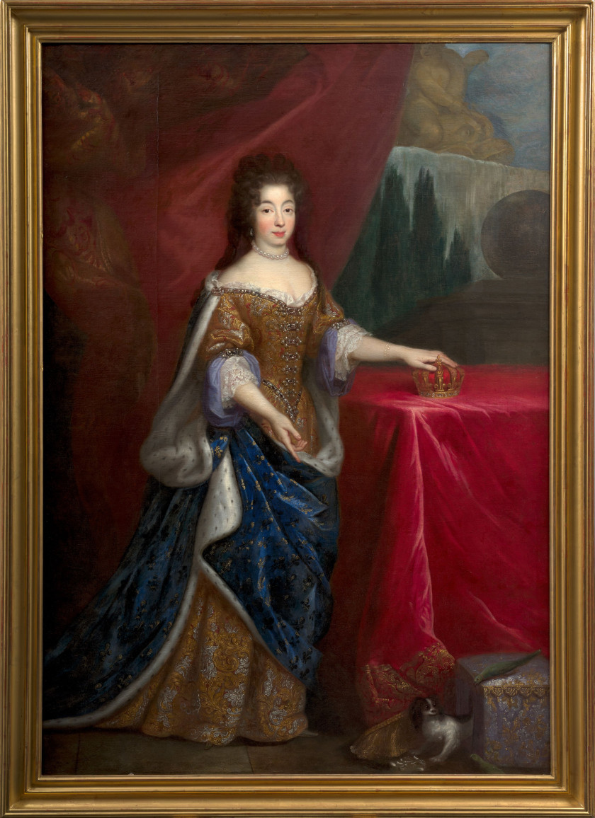 François de TROY et atelier Toulouse, 1645 - Paris, 1730 Portrait en pied de la dauphine Marie Anne Victoire de Bavière, épouse de M...