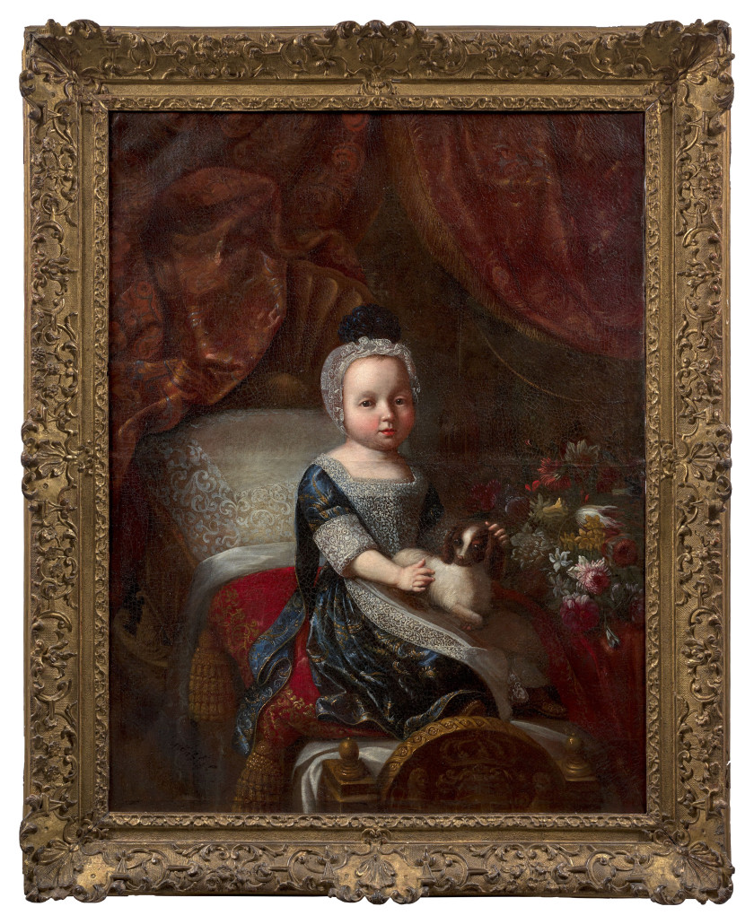 Ecole turinoise vers 1700  Portrait d'un prince ou d'une princesse de la maison de Savoie, probablement un enfant de Victor-Amédée I.