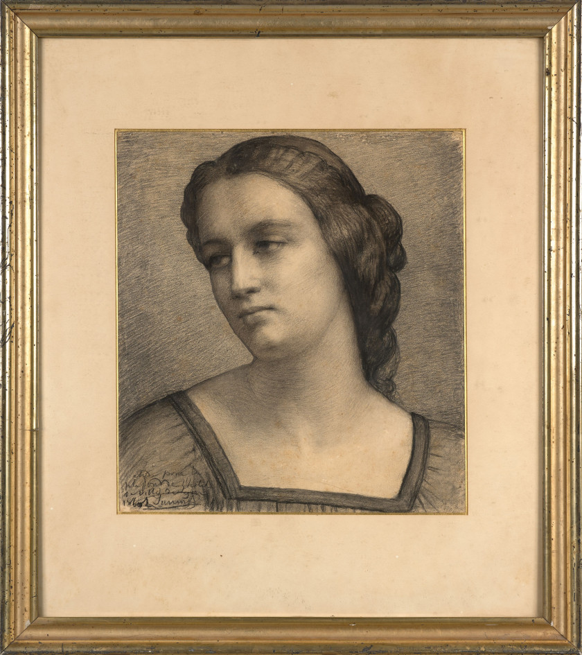 Louis JANMOT Lyon, 1814 - 1892 Etude pour le plafond de l'hôtel de ville de Lyon Fusain