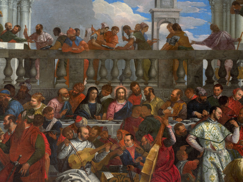 Attribué à Valentin LEFEBVRE Bruxelles, 1637 - Venise, 1677 Les noces de Cana, d'après Paolo Veronese Huile sur toile