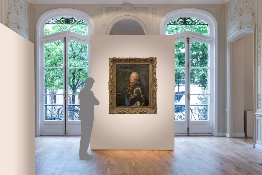 Ecole française du XVIIIe siècle Atelier de Louis-Michel van Loo Portrait en buste du duc Louis-Philippe d'Orléans (1725-1785) Huile..