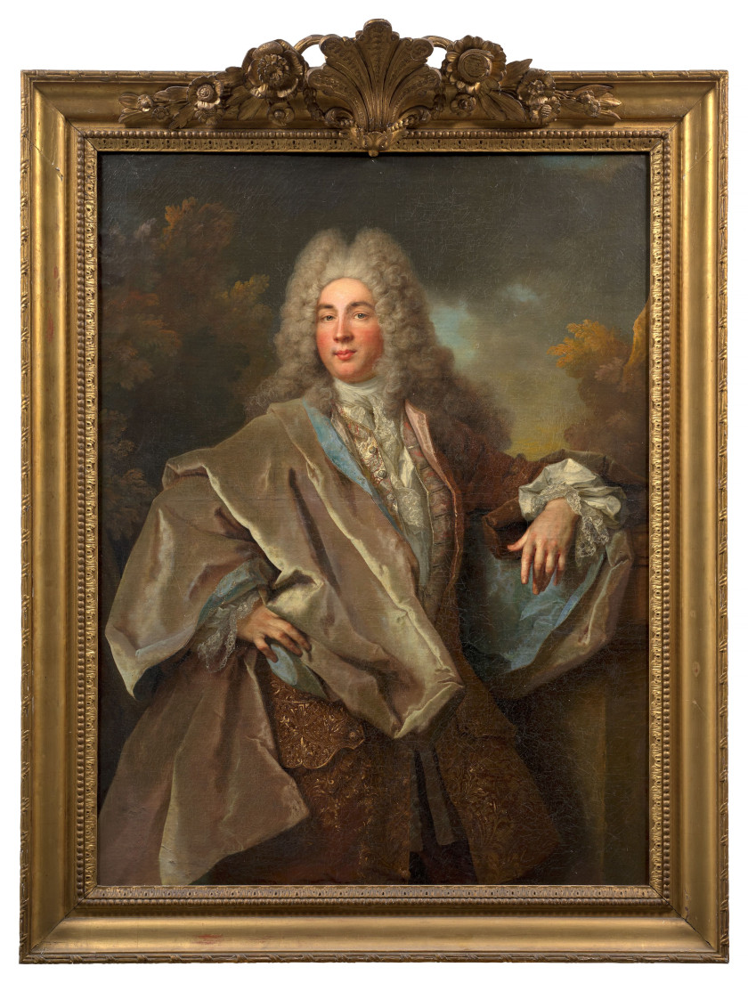 Nicolas de LARGILLIERRE Paris, 1656 - 1746 Portraits de Guillaume Pierre Legrand de Beauregard (1685 - 1780) et Marie Antoinette Her...