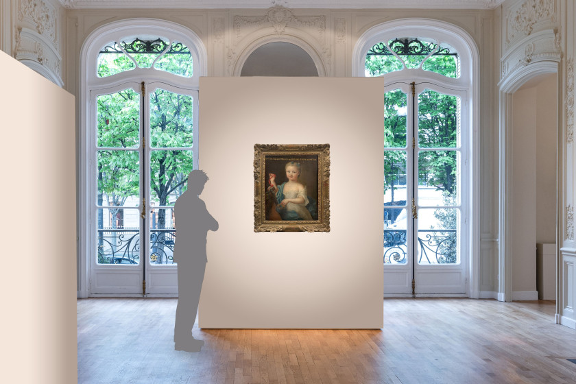 Pierre GOBERT Fontainebleau, 1662 - Paris, 1744 Portrait de Charlotte Grimaldi, dîte Mademoiselle de Valentinois, âgée de trois ans...
