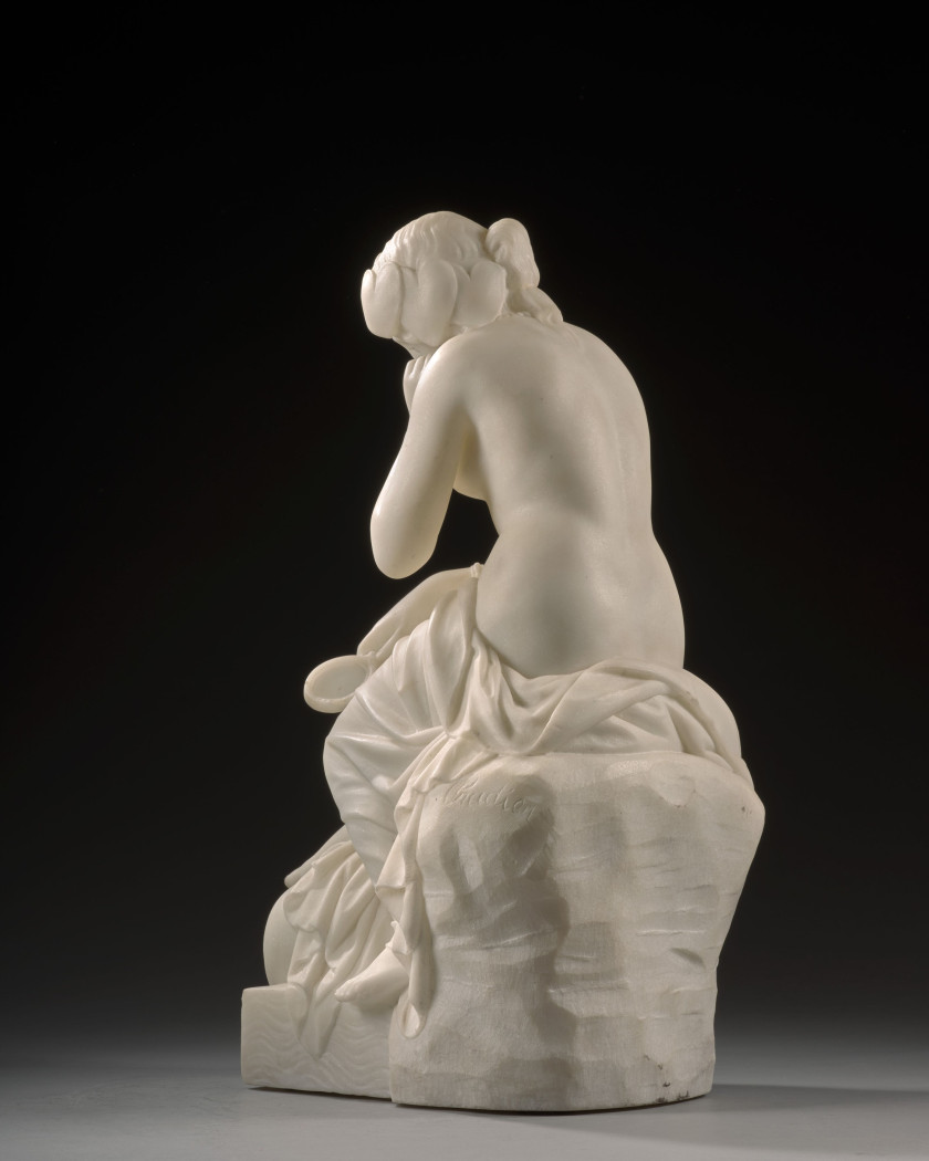 James PRADIER Genève, 1790 - Bougival, 1852 Némausa Marbre blanc