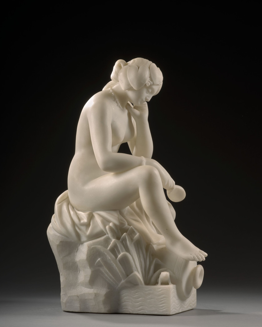 James PRADIER Genève, 1790 - Bougival, 1852 Némausa Marbre blanc