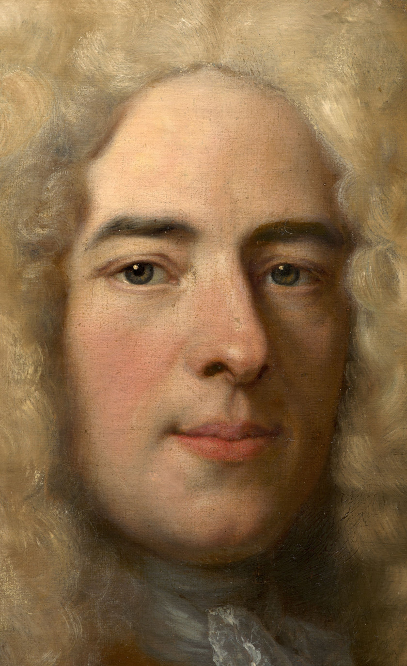 Nicolas de LARGILLIERRE Paris, 1656 - 1746 Portrait du peintre et miniaturiste Jacques-Antoine Arlaud (1668 - 1743) Huile sur toile