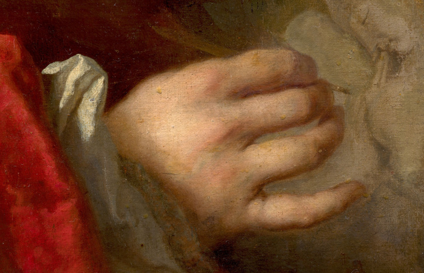 Nicolas de LARGILLIERRE Paris, 1656 - 1746 Portrait du peintre et miniaturiste Jacques-Antoine Arlaud (1668 - 1743) Huile sur toile