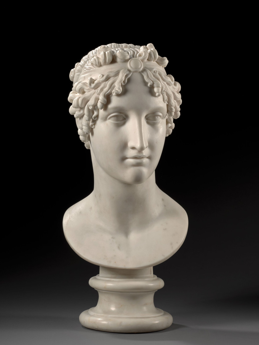 Antonio CANOVA Possagno, 1757 – Venise, 1822 Tête de Calliope ou Portrait présumé de Marie-Louise de Habsbourg, Impératrice des Fran...