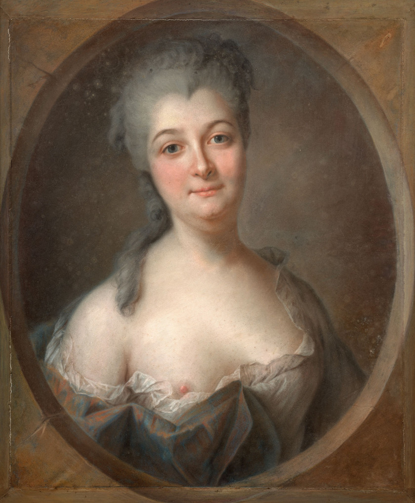 Franz Bernhard FREY Guebwiller, 1716 - 1806 Portrait de la baronne Dietrich, comtesse du Ban de la Roche, née Amélie-Anne-Dorothée H...