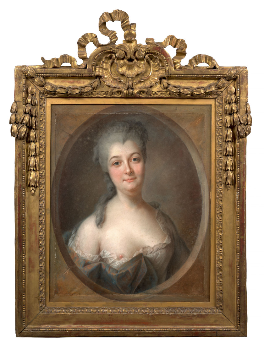 Franz Bernhard FREY Guebwiller, 1716 - 1806 Portrait de la baronne Dietrich, comtesse du Ban de la Roche, née Amélie-Anne-Dorothée H...