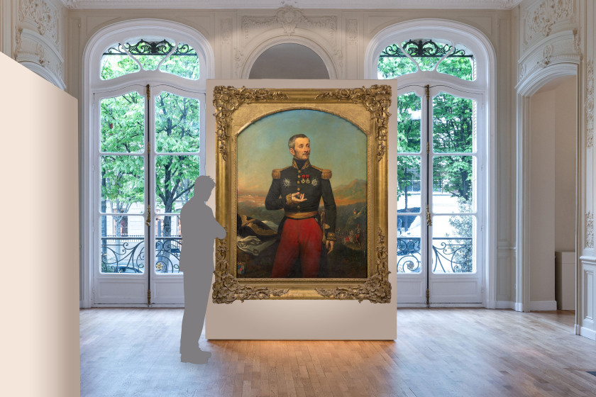 Joseph-Désiré COURT Rouen, 1797 - Paris, 1865 Portrait du général de division Auguste-Philippe-Henri du Val, comte de Dampierre et b...